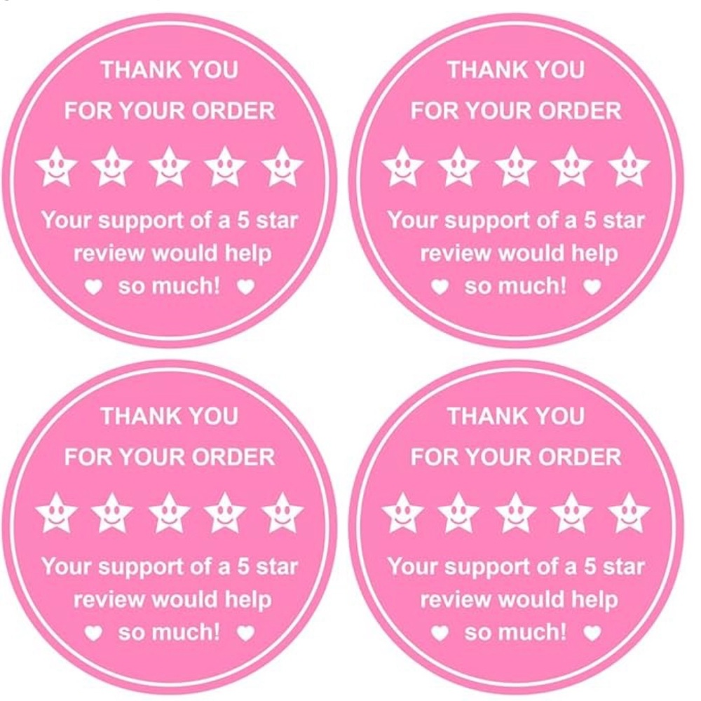 NEW COLOR! ⭐️100 Please Leave a Review Star Stickers